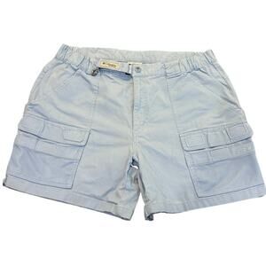 Columbia Sportswear Men's Light Blue Comfort Waist Hiking Cargo Short Size Large